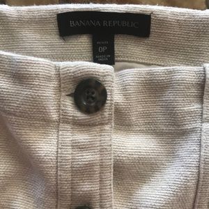 Banana Republic lined button up mini skirt